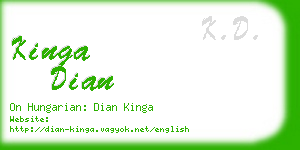 kinga dian business card